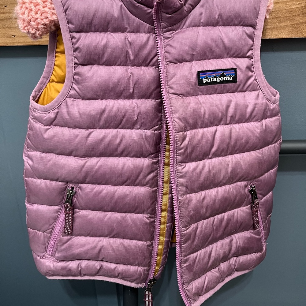 Toddler girl Patagonia down vest- very clean